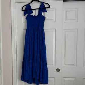 Blue Sleeveless Maxi Dress